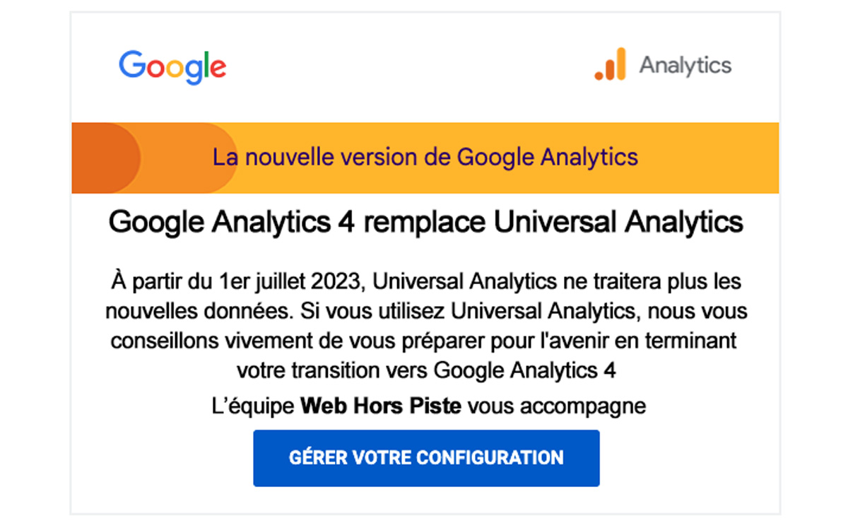 Passer à Google Analytics 4 - Migration et Configuration
