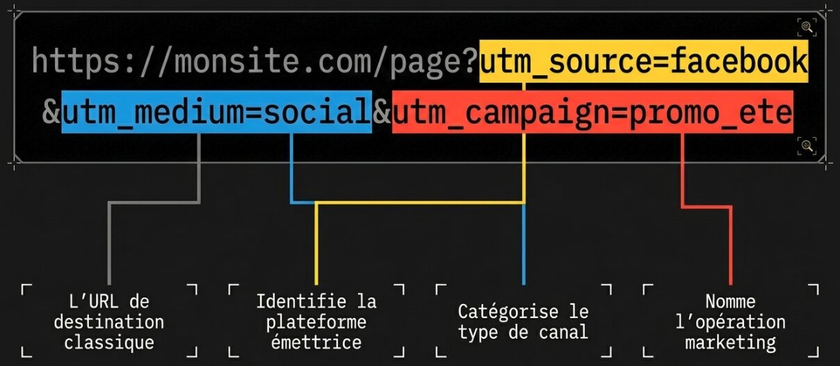 Structure URL avec parametres UTM